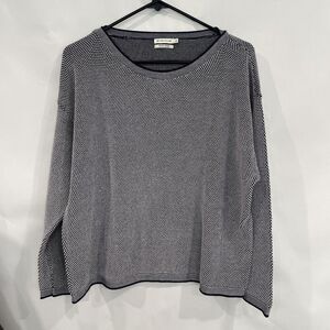 Tom Tailor Women Navy Pullover Sweater XL Organic Boatneck Loungewear Cozy